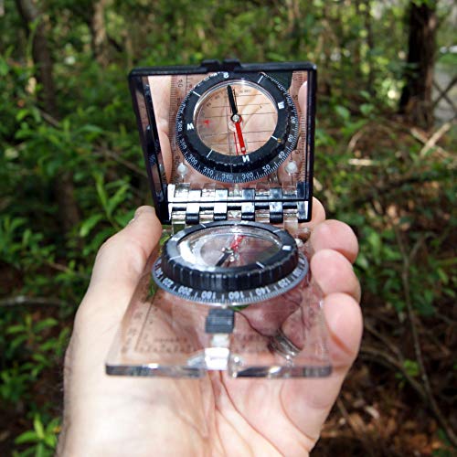 Brújula plegable UST con espejo y medidor de pendiente miniatura 2
