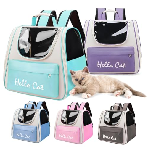 Mochila Bolsa Pet Cães E Gatos Viagem Transporte Média (azul)