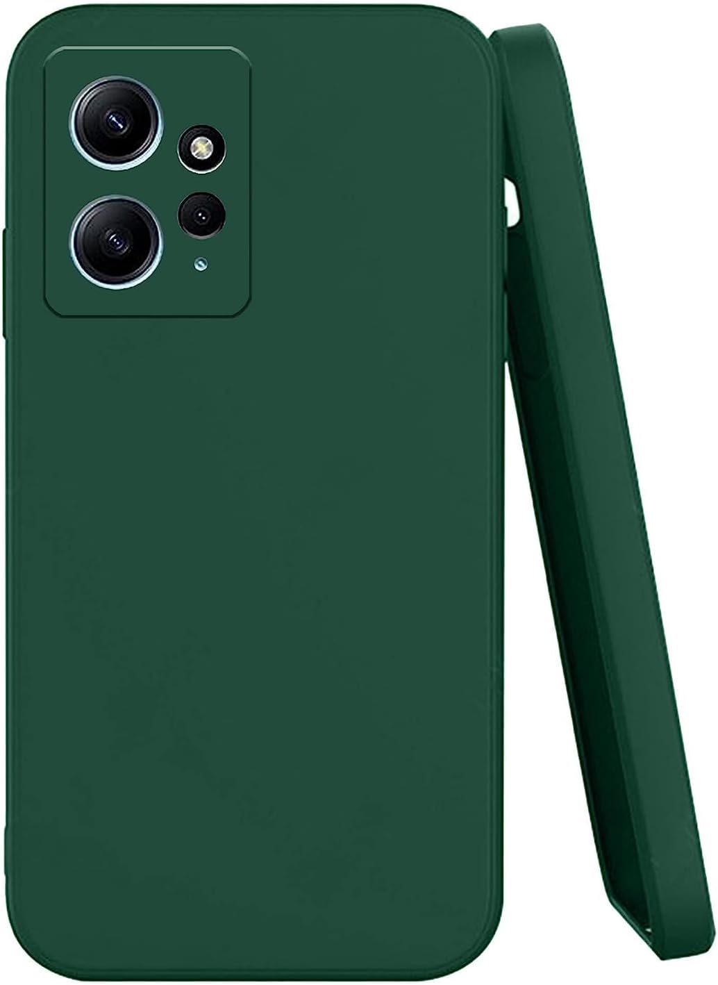 Zubitech Case for Xiaomi Redmi Note 12 4G Soft Silicone Gel Rubber Cover Shockproof Matte Finish Back Cover Inner Fabric Lining with Camera Protection Case for Xiaomi Redmi Note 12 4G (Green)