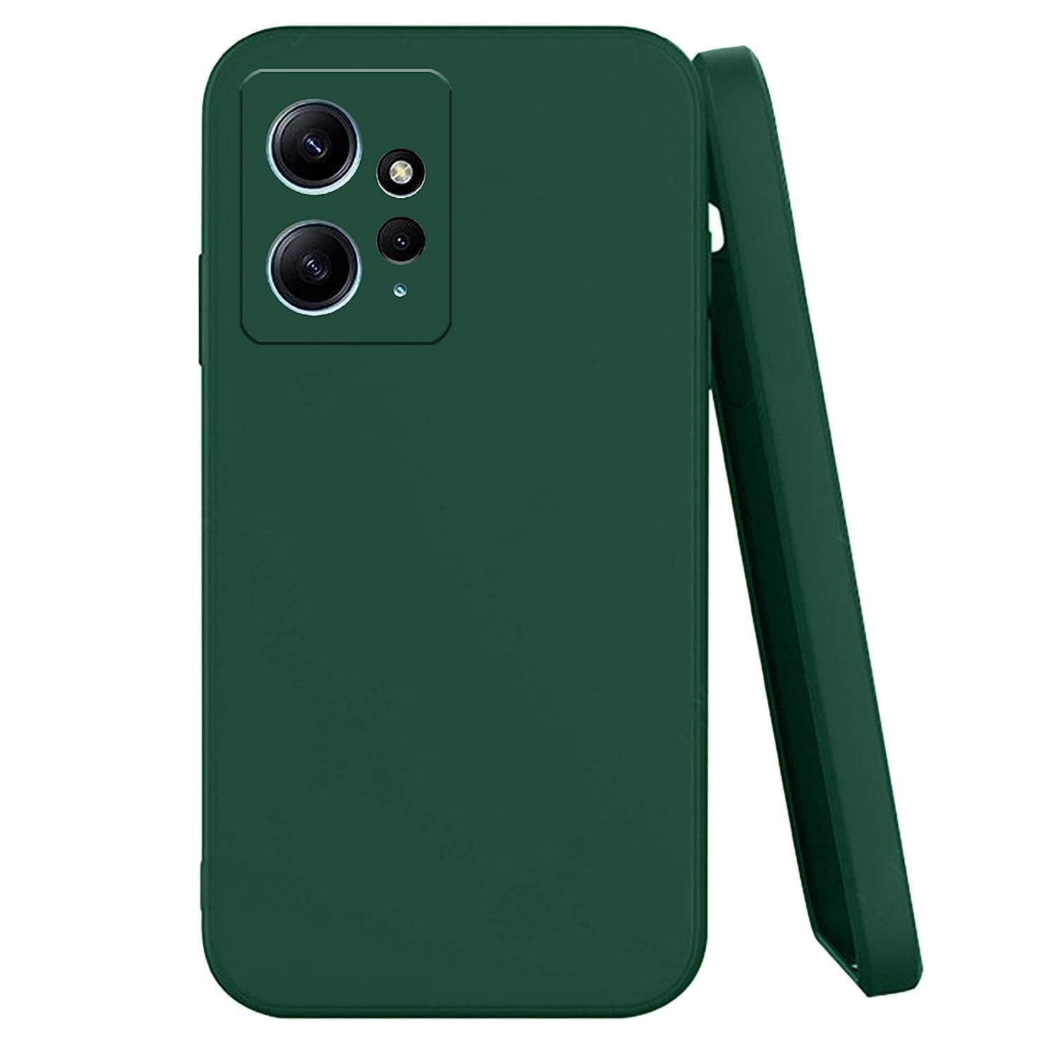 Zubitech Case for Xiaomi Redmi Note 12 4G Soft Silicone Gel Rubber Cover Shockproof Matte Finish Back Cover Inner Fabric Lining with Camera Protection Case for Xiaomi Redmi Note 12 4G (Green)