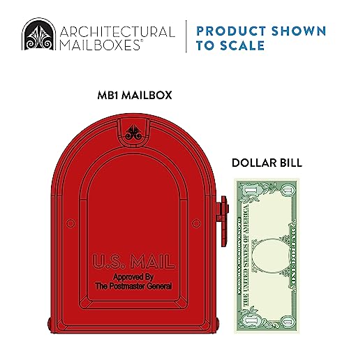 Image of ARCHITECTURAL MAILBOXES 7600R MB1 Mailbox, Medium, Red (Pack of 3)