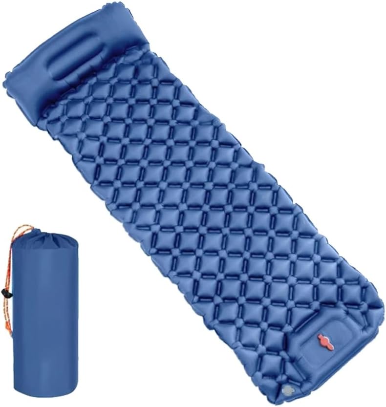 Outdoor Sleep Pad Travel Mat Folding Bed Camping Inflatable Mattress with Pillows Light Weight Air Cushions Enduring