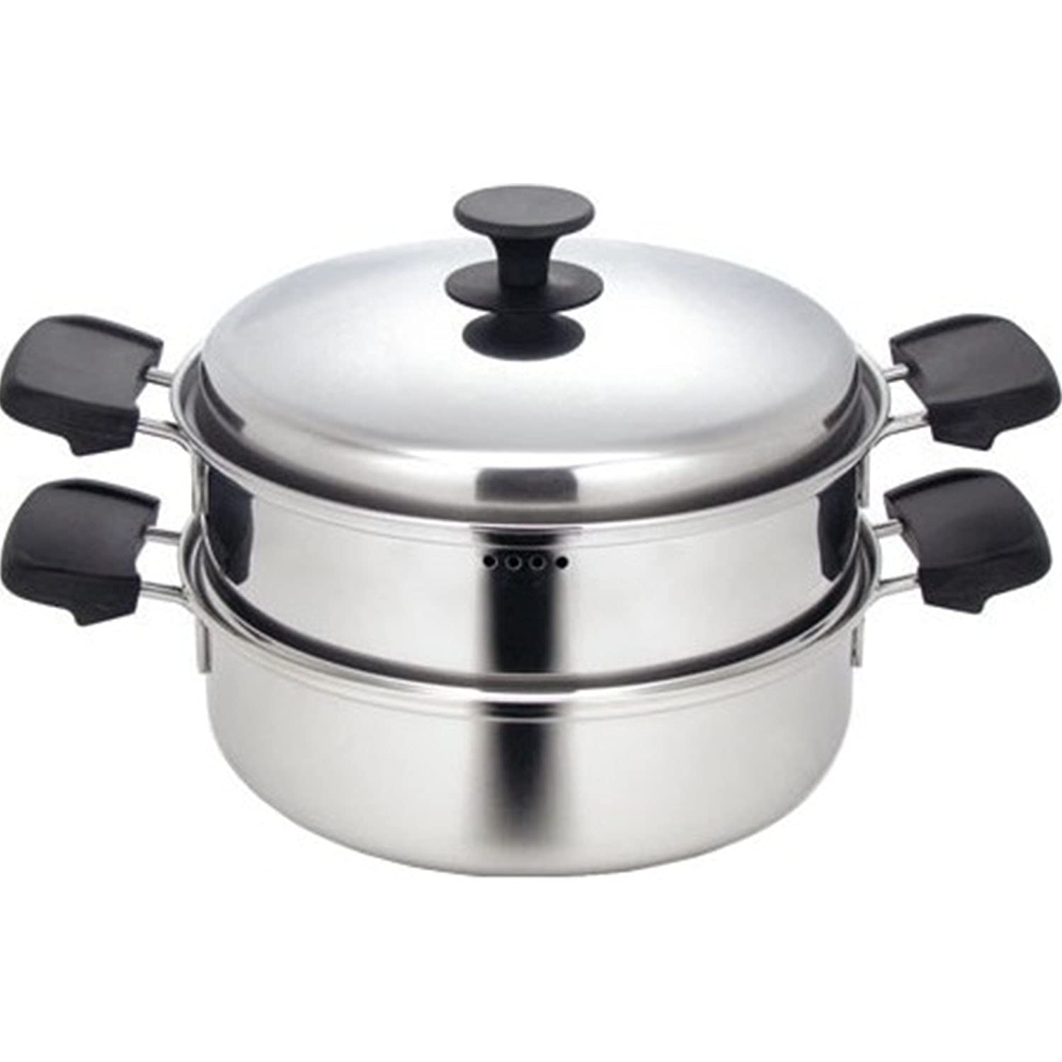 Amazon｜丸山 日本製 ナジ・ラ・ロッカ 三層鋼 二段 蒸し器 24cm
