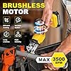 FULLYEA Cordless Reciprocating Saw, 0-3500 RPM Electric Saws with 4 Blades & 2 Batteries, Tool‑Free Change, Handheld Saw Lightweight, Battery Reciprocating Saws for Cutting Wood PVC Pipe (Yellow) #3
