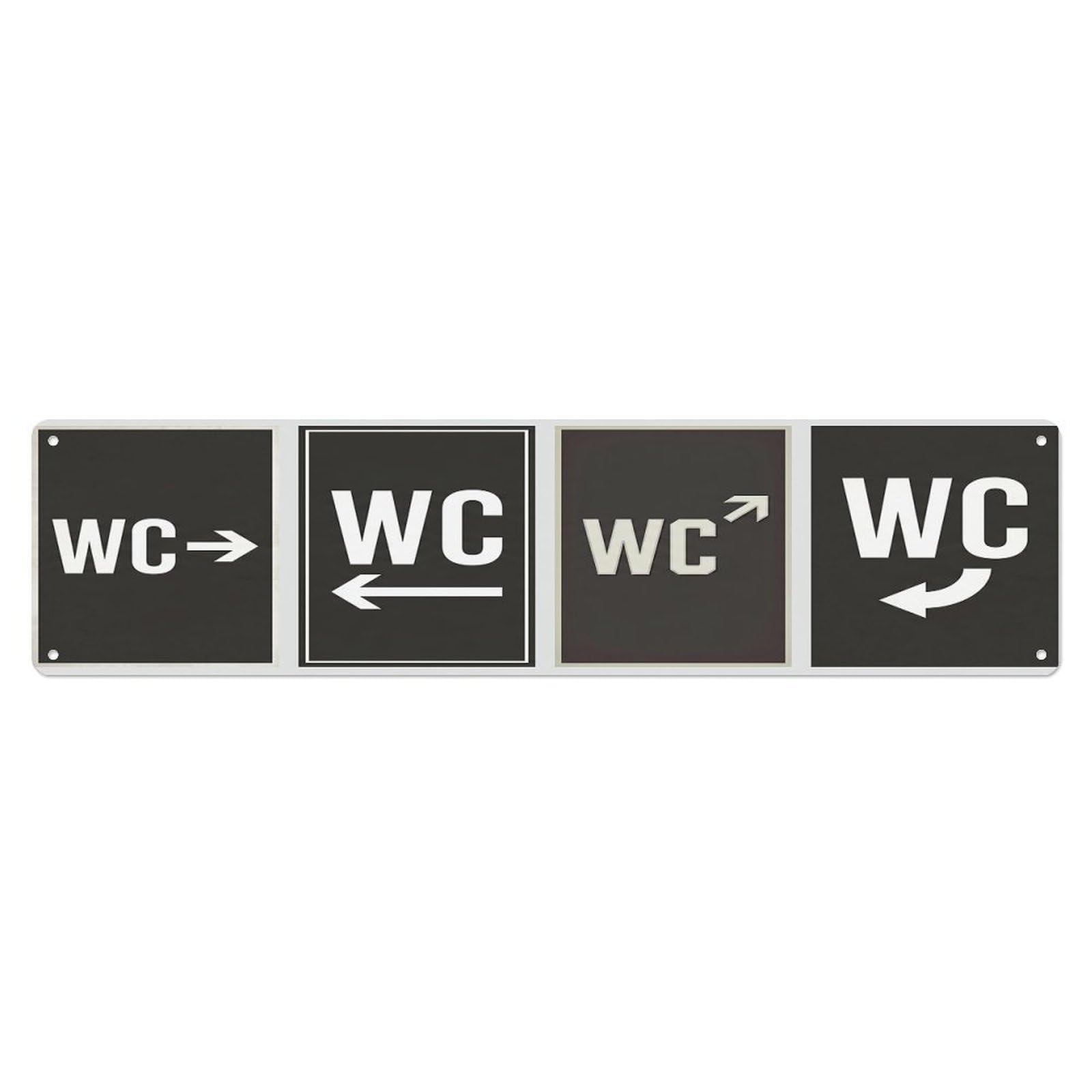 Modern Nostalgic Office Facility Toilet(WC) Door Metal Tin Sign Plaque Wall Decor for Cafe, Club Bar, Office, Home Garden Metal Poster 4x16Inch