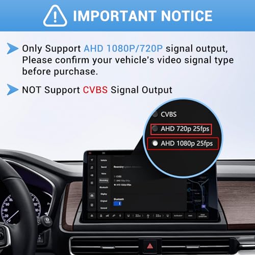 Image of AHD 1080P Backup Camera, 360 Rotatable Lens 170 Degree Wide Angle Clear Night Vision Metal Housing Waterproof Reverse Rear View Camera for Car Truck