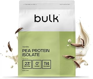 Bulk Pea Protein Isolate Powder, Vegan Protein Shake, Vanilla, 1 kg