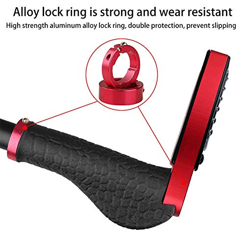 Impugnature in Bicicletta Manubrio della Bicicletta Grip Mountain Bike Anti-Skid Lock-on della Copertura della Maniglia Esterna Che Guida la Maniglia di Gomma Bar End Bike Accessories