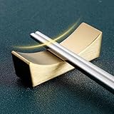 Essstäbchen und Löffelhalter, attraktives Tischzubehör aus 304 Edelstahl, goldfarben