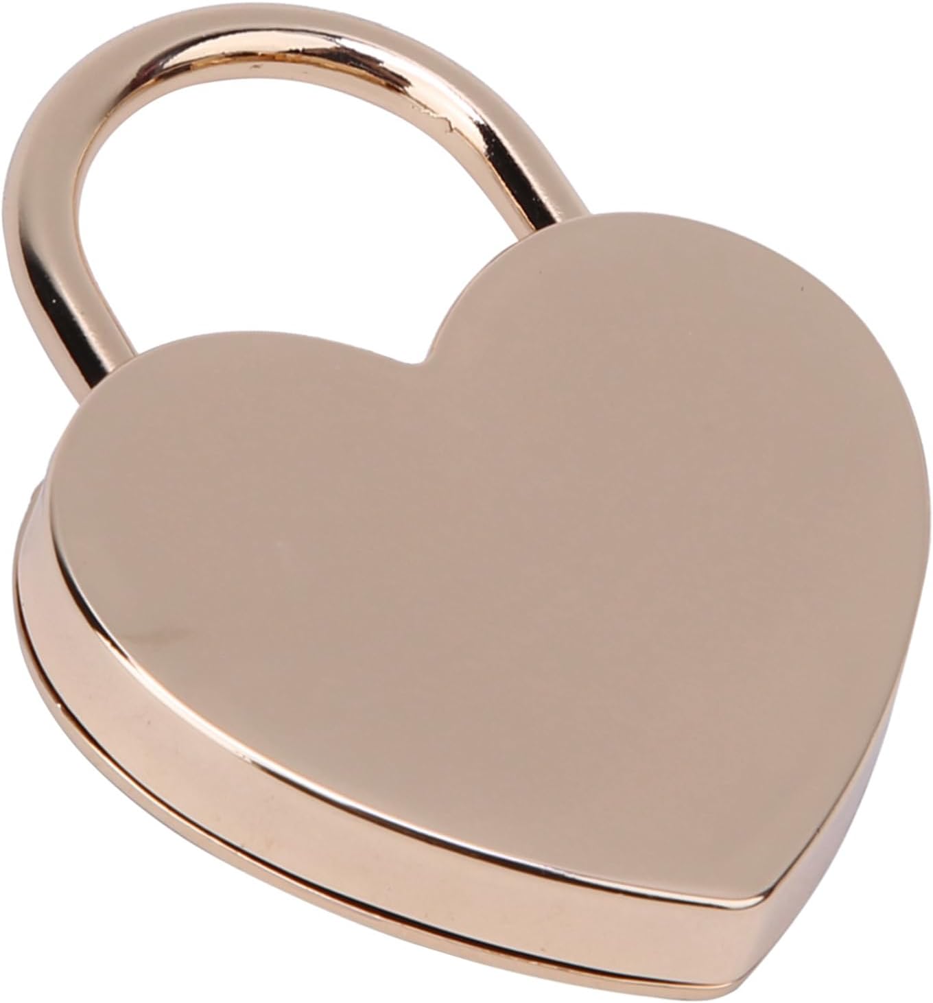 Heart Shaped Padlock, 1.8 x 2.3in Mini Metal Lock with Key for Luggage Handbag Diary Book Jewelry Box Storage Box Suitcase Handbag(Rose Gold)