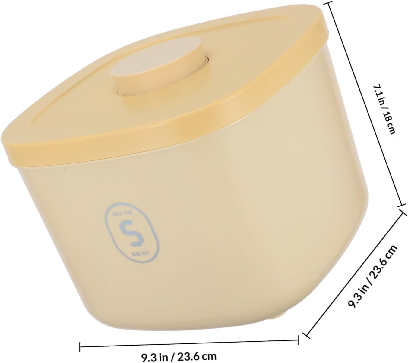 Pet Food Storage Bin Large Capacity Airtight Dog and Cat Food Container with Seal Lid Moisture-proof Yellow Small Size for Daily Pet Feeding
