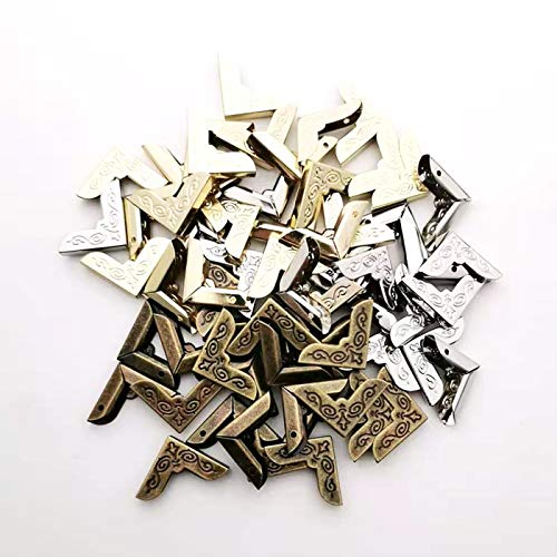 150Pcs Book Corner Protector Metal Corner Cover For Scrapbook Album Menu Folder Include 50Pcs Gold, 50Pcs Silver And 50Pcs Bronze #TOP5