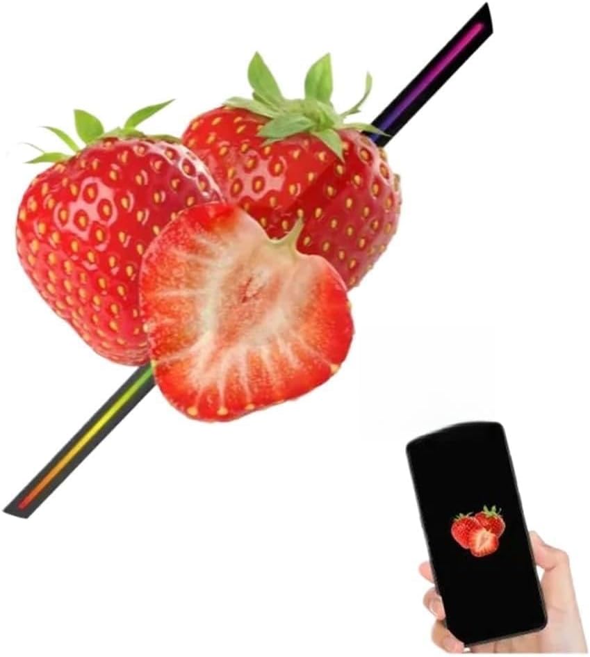 3D Hologram Fan LED Neon Lights Rotating Display AD 3D Holographic Projector 42cm 3D Holographic Fan Remote Custom Icons DIY Video Logo