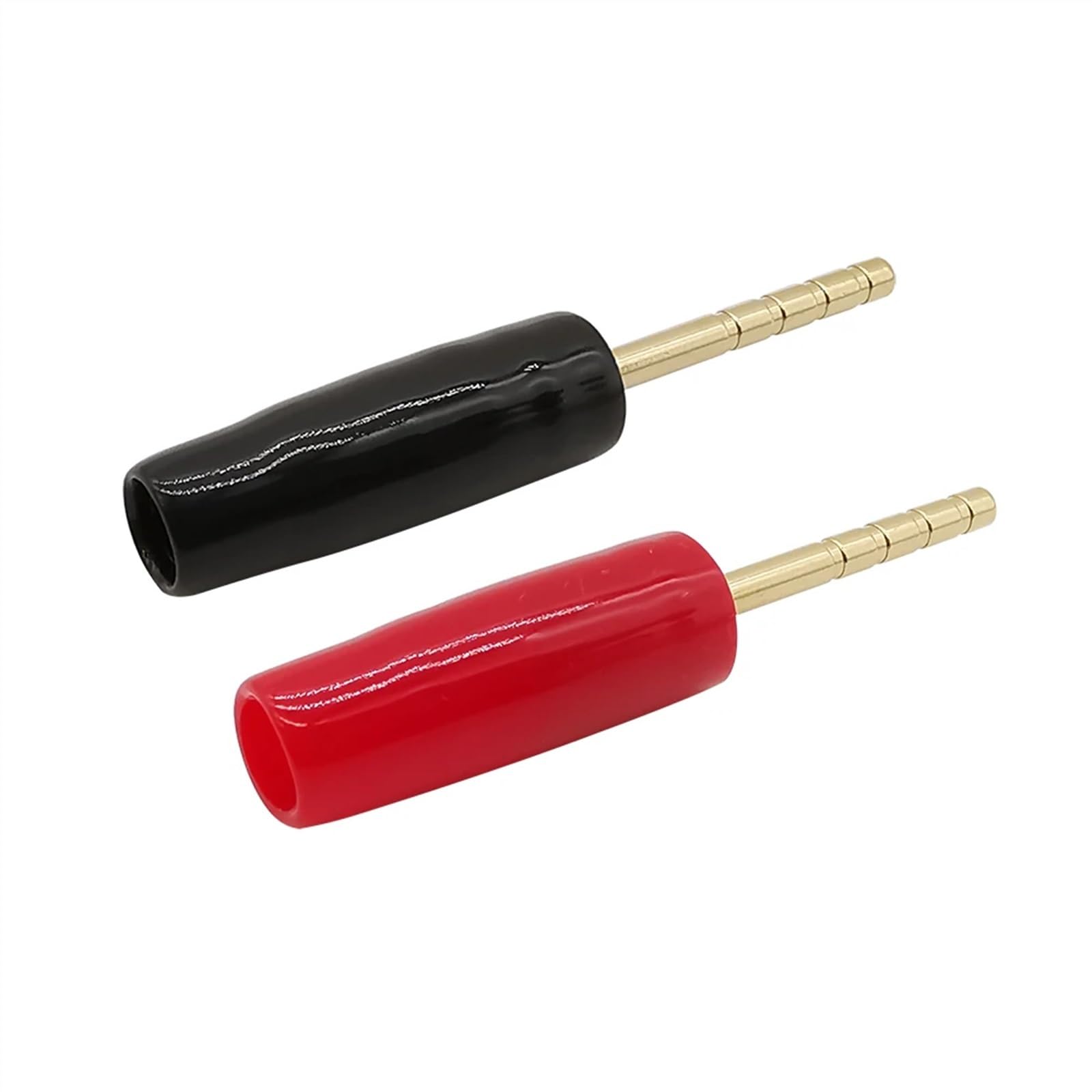 Adaptateur de Prise Banane en cuivre plaqué Or, Broche de 2mm, bornes Banane à Broche Droite, fiches de Haut-Parleur, connecteur de câblage, 8 pièces