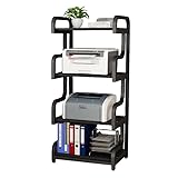 meuble pour chaine hifi but Rangement spacieux à 3 ou 4 niveaux : Chaque niveau supporte jusqu'à 45 kg, idéal pour les imprimantes, scanners ou équipements de bureau volumineux. Ses étagères spacieuses vous permettent de ranger papier, toner et fournitures de manière ordonnée et à portée de main pour travailler ou étudier efficacement.