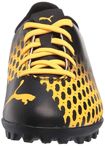 PUMA PUMA unisex child Puma Spirit Iii Turf Trainer Soccer Shoe, Puma Black-ultra Yellow, 1.5 Little Kid US
