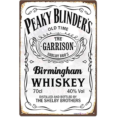 KSFEITING Retro Metal Sign/Peaky Blinders Pub Whisky Tin Sign Retro Look Home Club bar Wall Decoration Metal Tin Sign 12 X 8 inch Cover