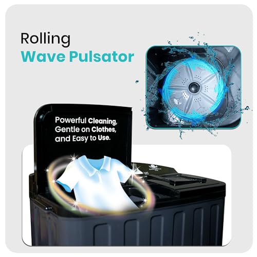 Image of Power Guard 7.5Kg Semi Automatic Top Loading Washing Machine (PG75WM-BKGY-OP-IK,Black Grey)