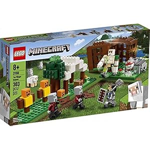 LEGO Minecraft The Pillager Outpost 21159 Awesome Action Figure Brick Building Playset for Kids Minecraft Gift (303 Pieces)