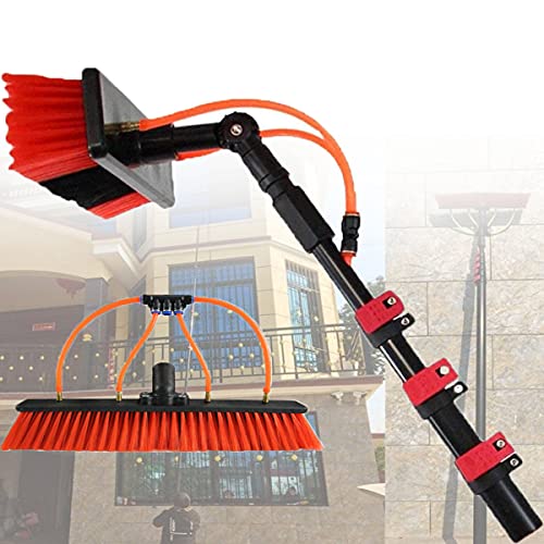 Kit de Limpieza de Paneles solares, Limpiador fotovoltaico de 3,6-11 m, Herramienta de Limpieza de Paneles fotovoltaicos, Cepillo de Limpieza de Vidrio con rociador de Agua para Paneles Sol