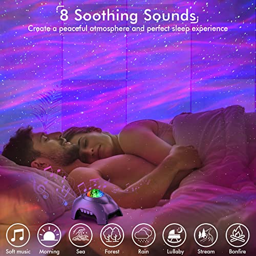 Rossetta Galaxy Projector, Star Projector LED Lights for Bedroom, White Noise Aurora Projector, Night Light for Kids Room, Adults Home Theater, Ceiling, Room Decor, Gift for Christmas, Birthday - Thumbnail 4