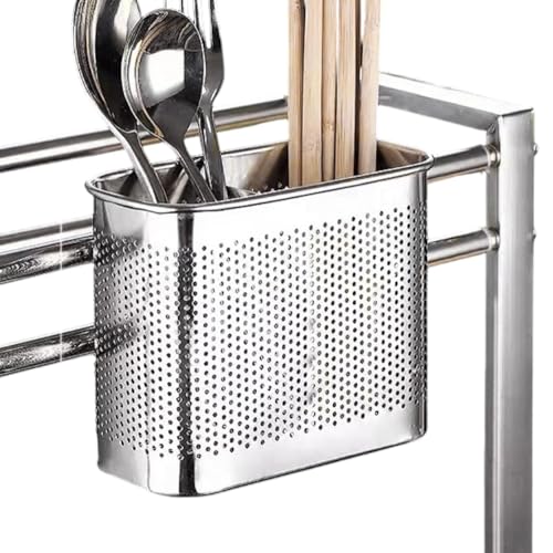 Porta Utensilios Metálicos - Escurridor metálico portátil con gancho - Organizador para utensilios de cocina,para fregaderos de cocina, encimera, hogar, casa, interior, restaurante, tenedores, cubiert