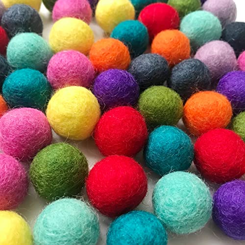 Bolas de fieltro de lana de 2 cm que no se deshilachan para costura de broches