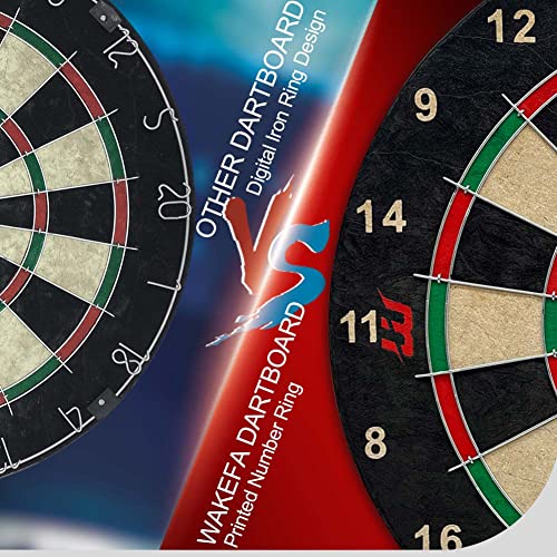 Dart Boards Set For Adults, Bristle Dartboard Set- Professional Tournament Size Steel Tip, High-Grade Compressed Sisal Board With Printed Number Ring, 6 Darts Set 18G, Dartboard Mounting Kits Included #TOP4