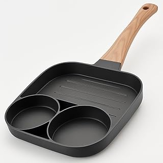 Frigideira antiaderente ovos 3 em 1: compacta fácil de limpar sem