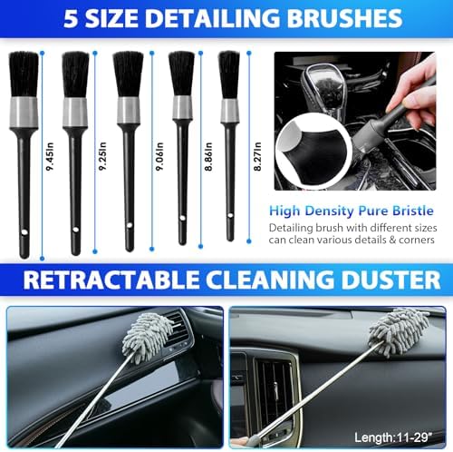 Cleaning tools including spray bottle, microfiber towels, and cleaning gel