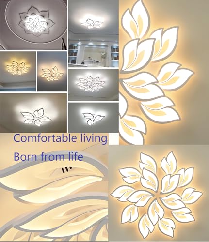 Lustre de plafond LED moderne à intensité réglable par télécommande - 7