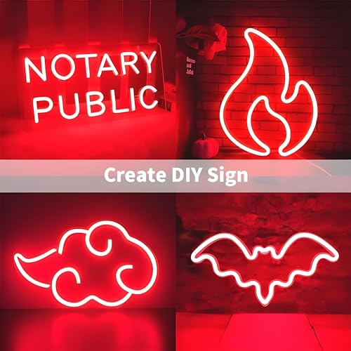 Image of 13.1 Feet Neon LED Strip Light | 12V Adapter, Waterproof IP65, Silicone Flexible Rope Light for Home Wall Decor & Gaming Room| Led Strip Lights | Neon Lights 4 Meter | (Red)