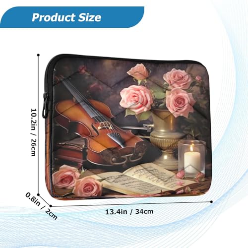 Funda Vintage para Laptop 13-14 Pulgadas con Diseño Rosas miniatura 3