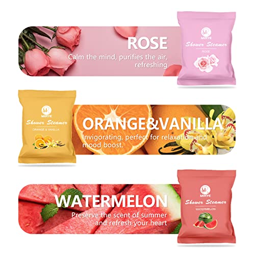 Mr Mirye Shower Steamers Aromatherapy For Women And Men, 24-Pack Organic Shower Bombs With Essential Oil, Rose, Watermelon, Tea Tree, Orange & Vanilla, Sea Salt, Lavender Mothers Day Gifts For Her #TOP1