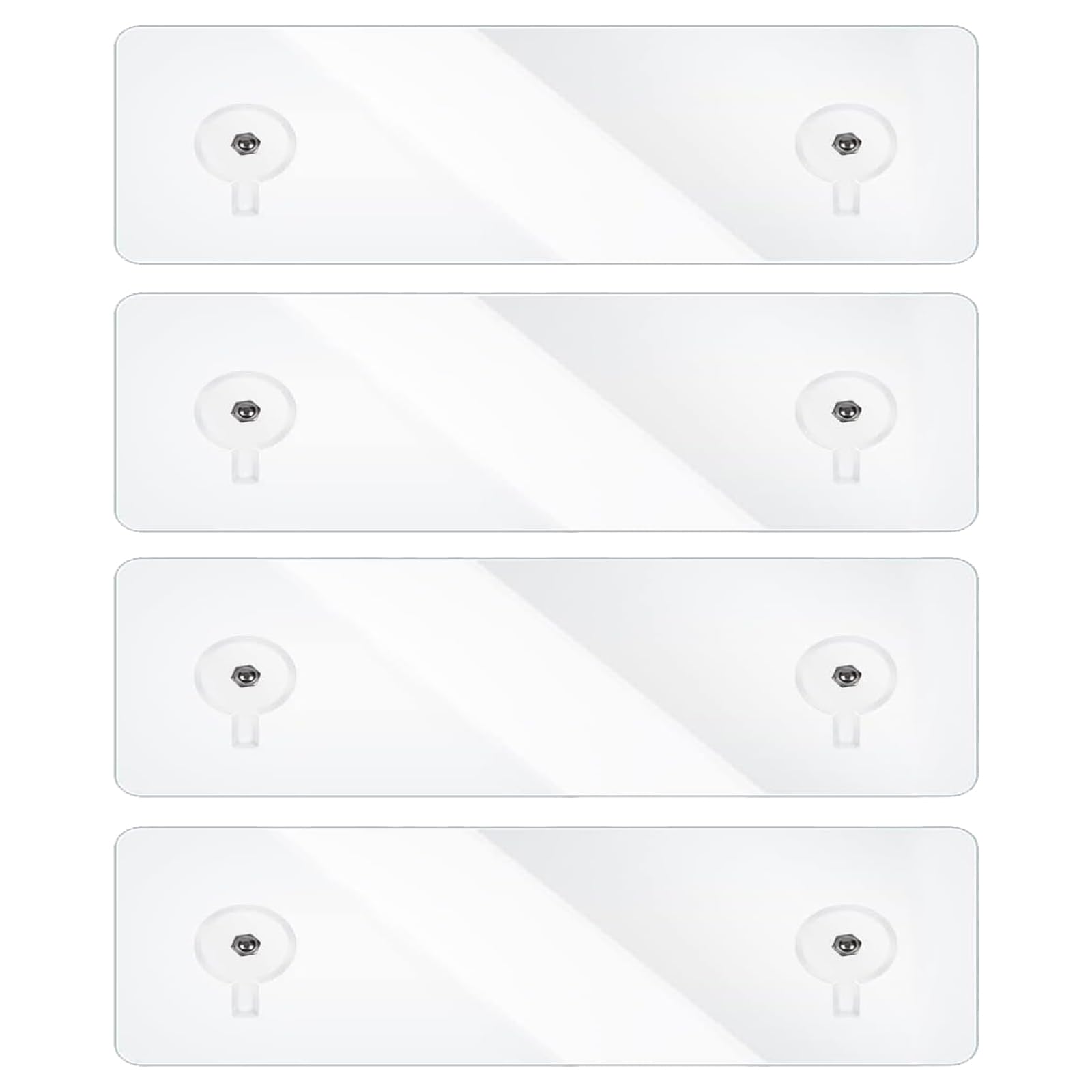 Bakzon 4 Pack Shower Caddy Adhesive for Replacement Strong Transparent Adhesive for Caddy Sticky Pads No Drilling for