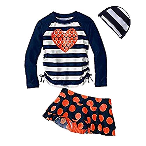 Vivobiniya Kids Swimsuits Girl's Two-Piece Long Sleeve Swimwear Children Bathing Suits UPF50+