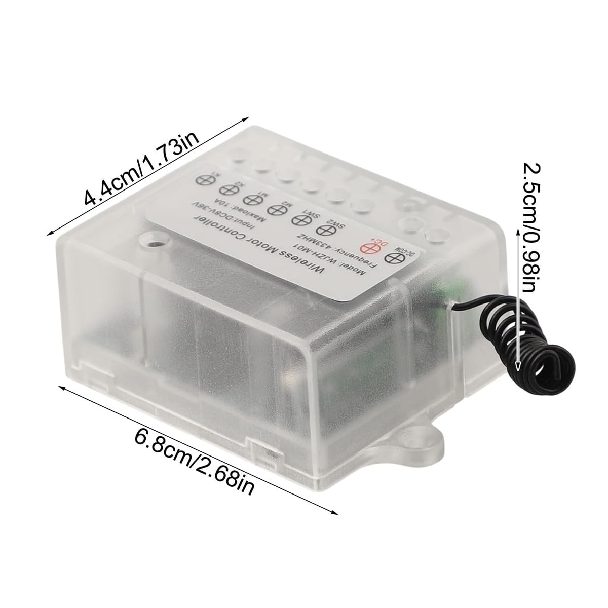 Motore CC wireless da 8 V a 36 V per interruttore di controllo, carico massimo 10 A, controllo remoto per attuatori elettrici e motori lineari