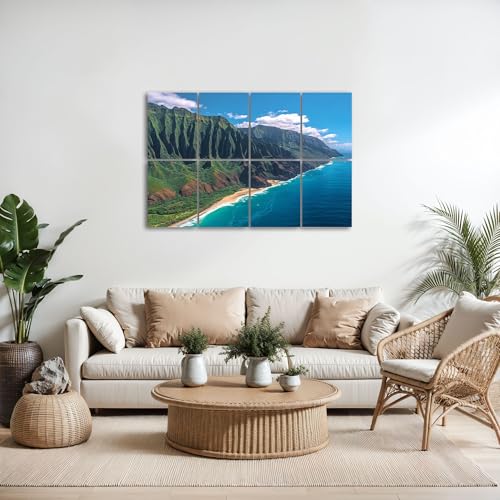 Paquete de 8 paneles acústicos artísticos para absorción de sonido - Paneles decorativos autoadhesivos para estudio de grabación en casa 48"x32" miniatura 5