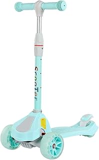 Paelf Widening Heightening Non-slip Wear Children's Scooter Male and Female Kids Scooter Intelligent Gravity Steering Scooter T-height Height Adjustable Children's Scooter