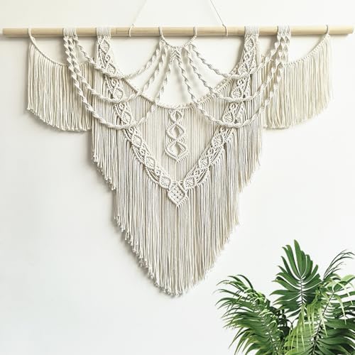 Large Macrame Wall Hanging - Boho Tapestry Macrame Wall Decor Art...