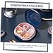 ORFOFE Portable Silicone Pill Box Travel Organizer Multi-Grid Medicine Case Pill Case Med Wallet Organizer Sealed for