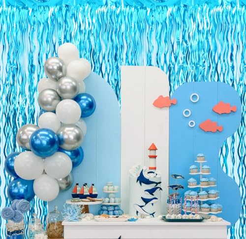 GOER Metallic Tinsel Foil Fringe Curtains Party Photo Backdrop Party Streamers for Birthday,Graduation,New Year Eve Decorations Wedding Decor - Image 3