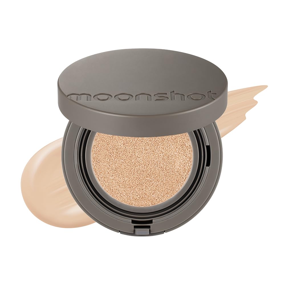 MOONSHOT KOREA Matte Fit Cushion Foundation - Full Coverage, Breathable Makeup for Face, Long Lasting, Lightweight K-BEAUTY (21N Cosmic Vanilla)