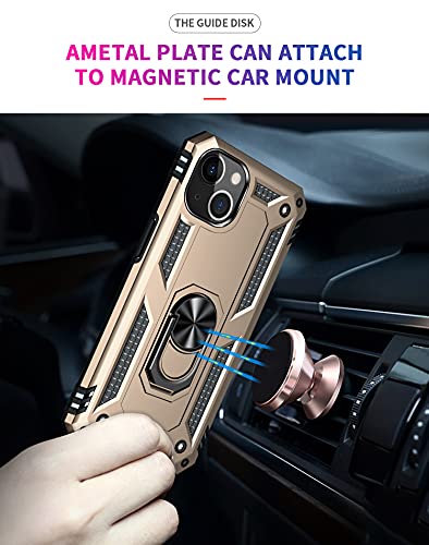 Capa iPhone 13 Case Protetor Material militar TPU macio +couro de PC proteção dupla camada de metal
