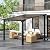 DAUSOLA 10x10 FT Gazebo Pergola for Patio, Gazebos Pergola on Clearance with Sloped Roof, Hard Top Lean to Gazebo, Large Wall-Mounted Heavy Duty Awnings for Patio, Backyard, Deck