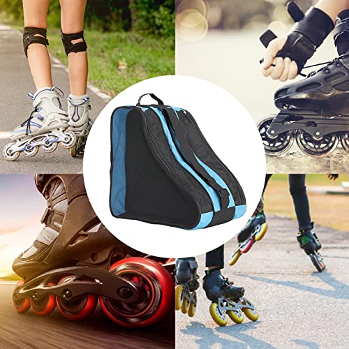 Bolsa de patins com alças ajustáveis, bolsa de de 3 camadas com compartimentos funcionais para tênis