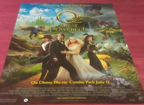OZ THE GREAT AND POWERFUL Original Movie Promo Poster 22"x28" - Single-Sided - James Franco - Mila Kunis - Rachel Weisz - Michelle Williams
