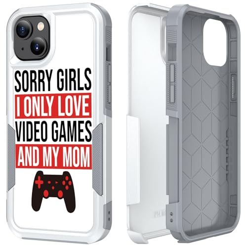 Candykisscase Case for iPhone 14, Unique Gamer Pattern Shock-Absorption Hard PC and Inner Silicone Hybrid Dual Layer Armor Defender Case for Apple iPhone 14 (Video Game Words) - image 1