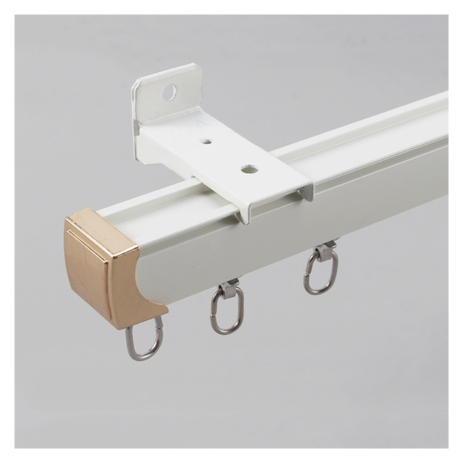 Rail Double Rideau Aluminium 1-5 M - Montage Plafond/mur, Glissement Silencieux, Pour Salon/chambre - 2