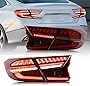 VLAND Led Tail Lights Compatible with Honda Accord 10th Gen 2018-2022 Rear Lamps w/ Scanning Dynamic Animation Breathing DRL, w/Sequential, Red, Pair 4Pcs